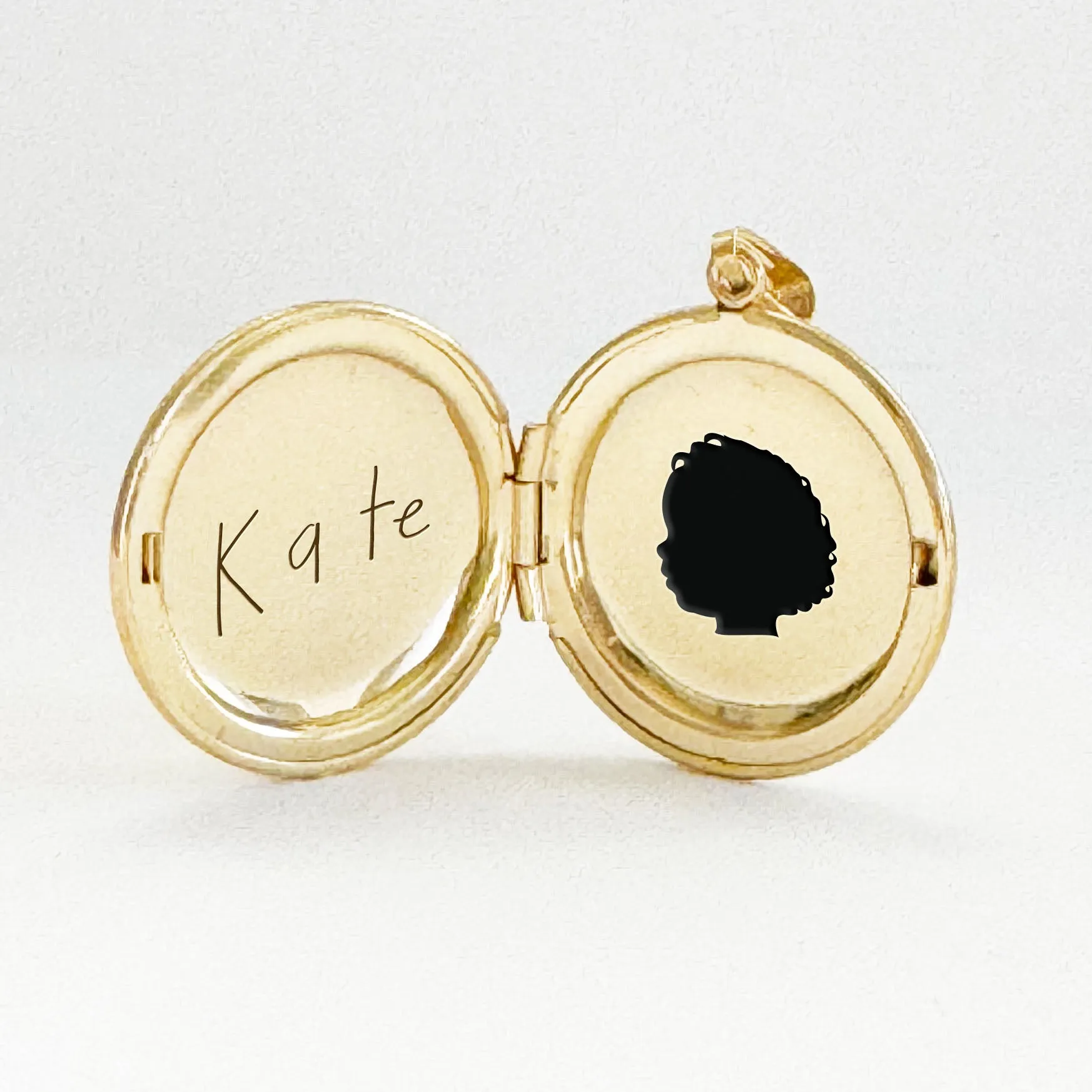 14K Gold Filled Large Silhouette Locket