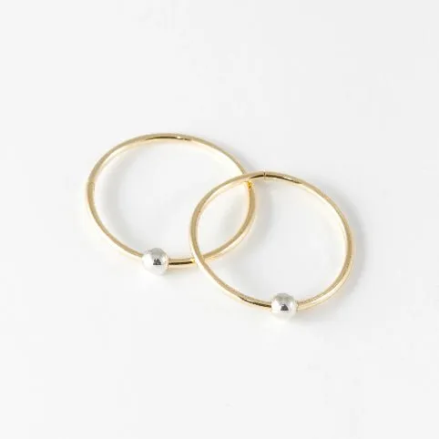 20mm Sleeper Hoop Earrings – 10k Yellow Gold – Large