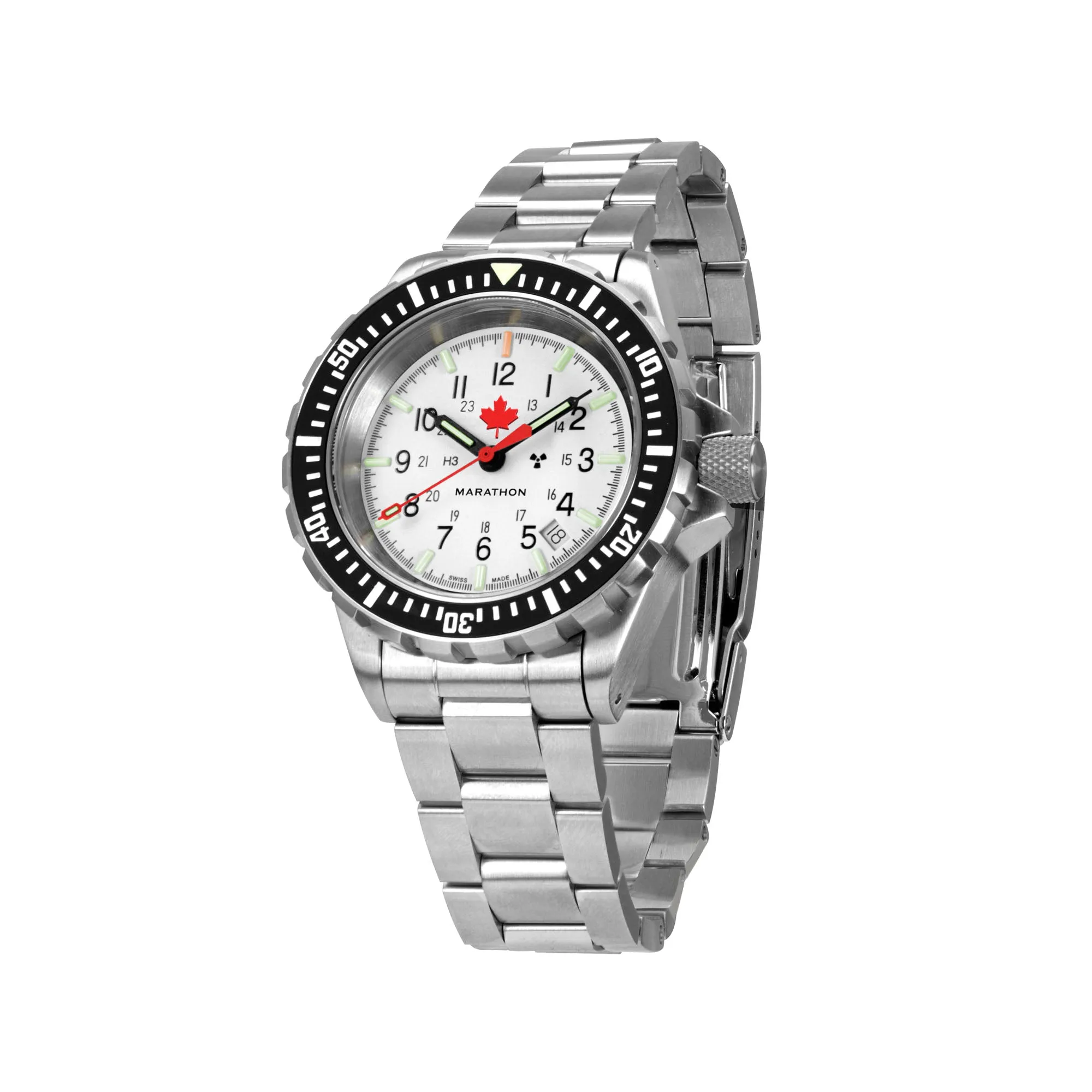 41mm Arctic Red Maple Large Diver’s Automatic (GSAR) with Stainless Steel Bracelet