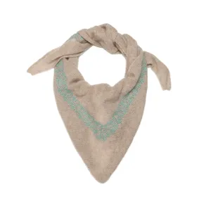 BEIGE CASHMERE TRIANGLE SCARF | SINEAD