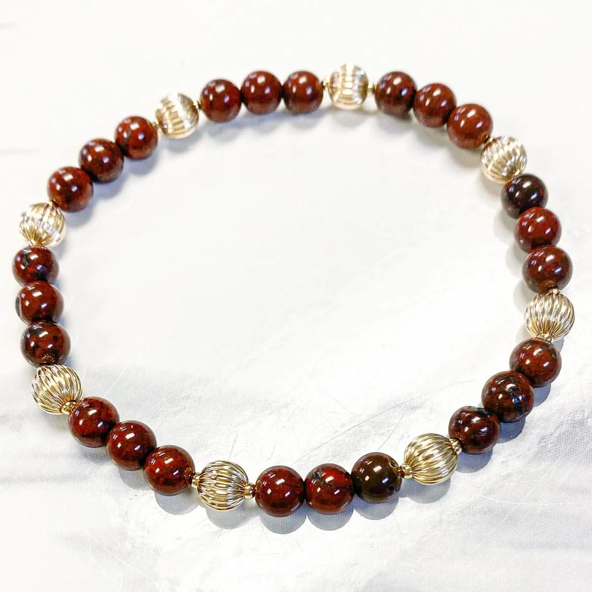 Bracelet Kit - Brecciated Jasper Gemstone Bracelet