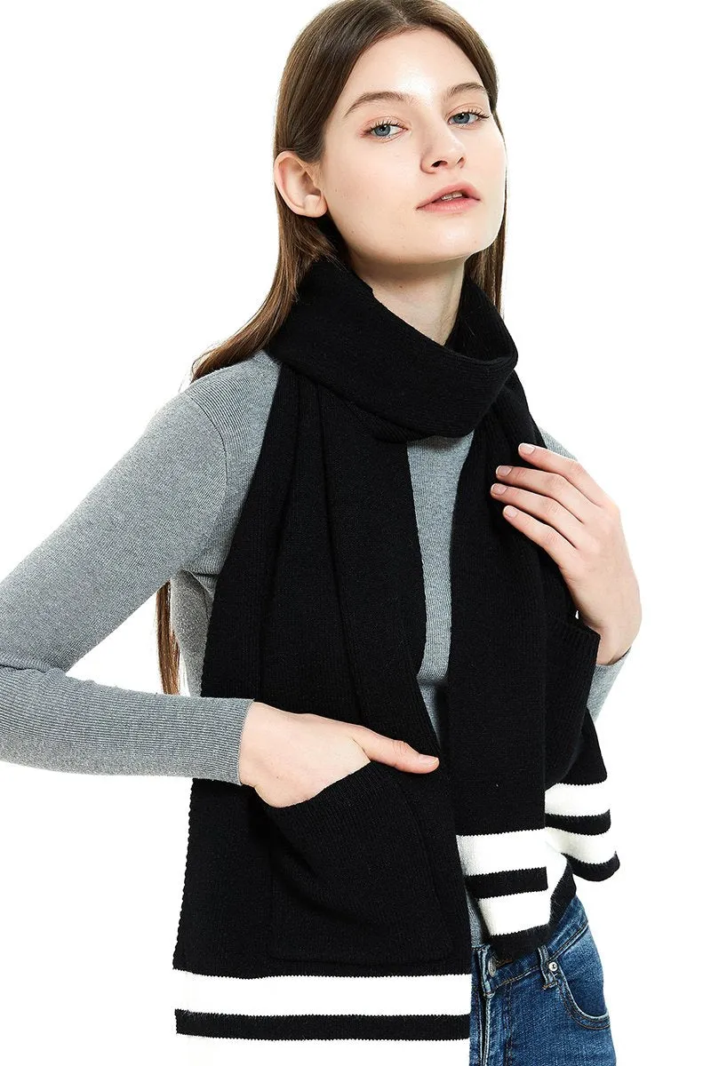 CASUAL COZY SCARF WITH POCKETS