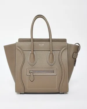 Celine Taupe (Souris) Leather Micro Luggage Tote