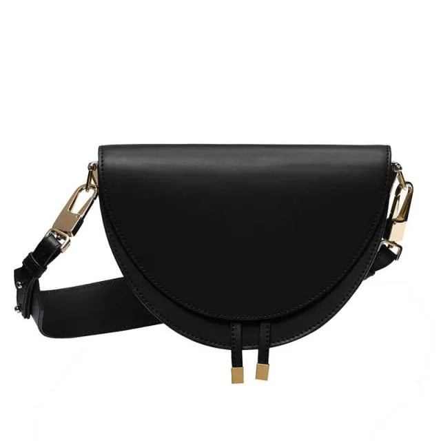 Chic CrocSaddle Vintage Leather Shoulder Bag