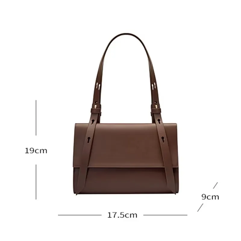 ElegantLux Leather Hasp Closure Shoulder Bag