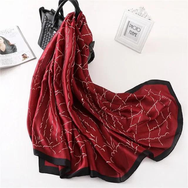 Fashion Silk Scarf Printed Bandana Shawl #FS-75