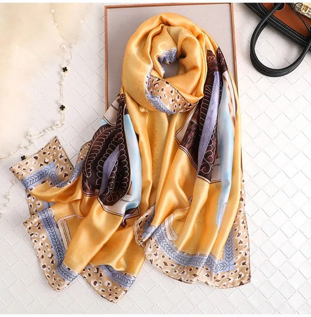 Fashion Silk Scarf Printed Bandana Shawl #LZ241