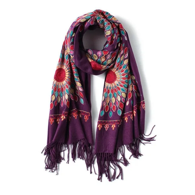 Fashion Winter Cashmere Scarf Printed Bandana Shawl #1149