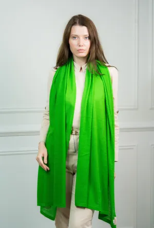 Green Fine Knitted Cashmere Wrap