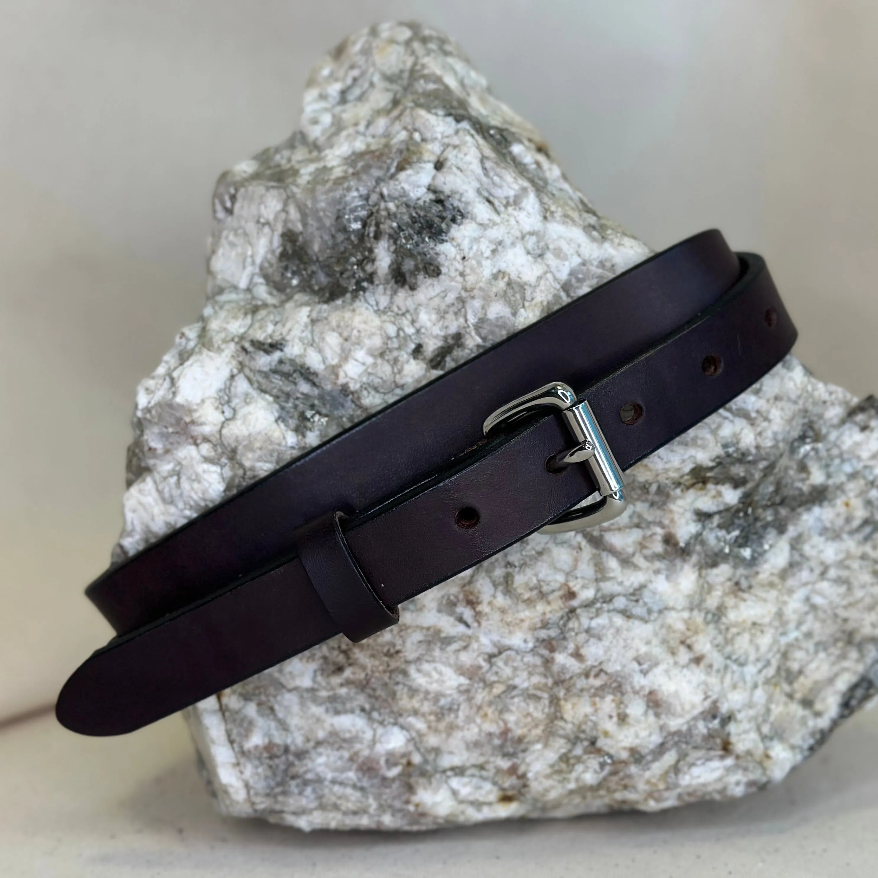 Handmade Black Leather Belt