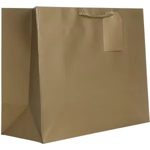 Heavyweight Solid Color Large Jumbo Gift Bags, Matte Metallic Gold