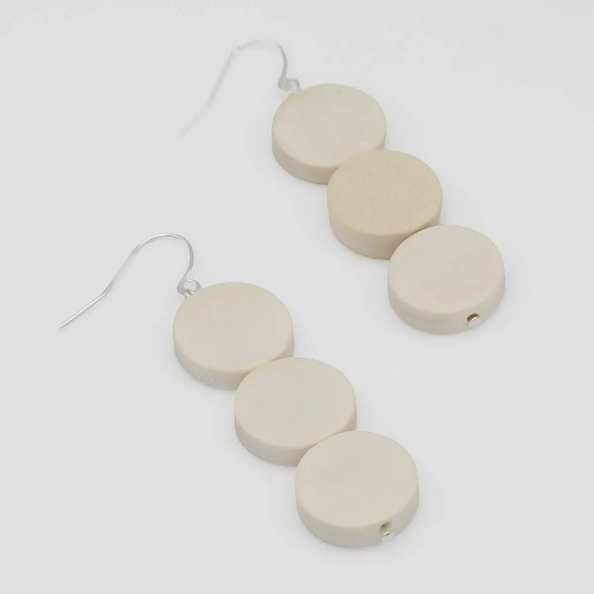 Ivory Triple Bead Kira Earring