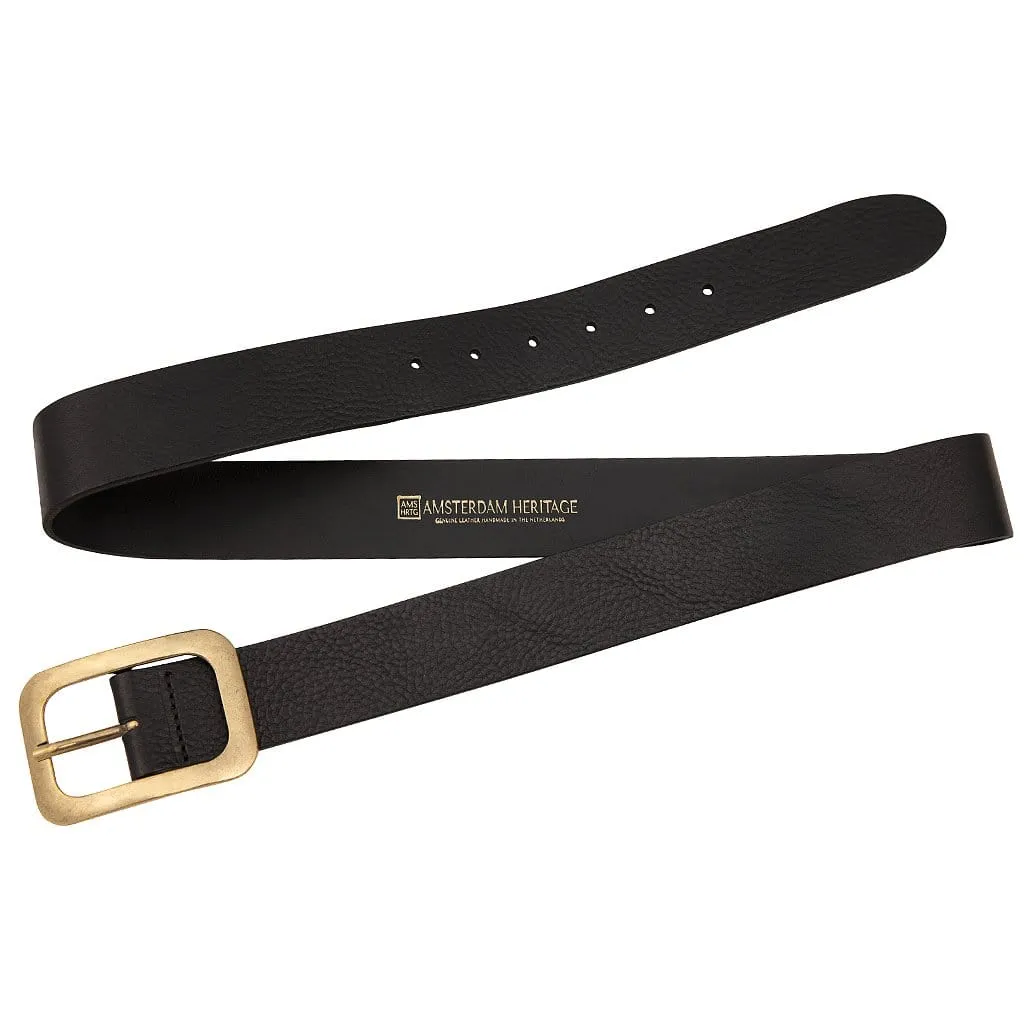 Jodi | Statement Buckle Classic Leather Belt