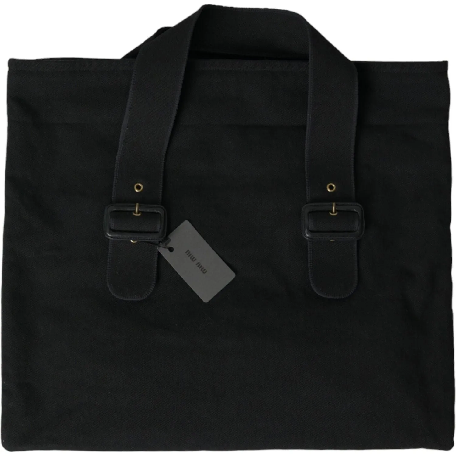 Miu Miu Chic Black Denim Tote for Everyday Elegance