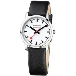 Mondaine Women's A672.30351.11SBB Simply Elegant Leather Band Watch