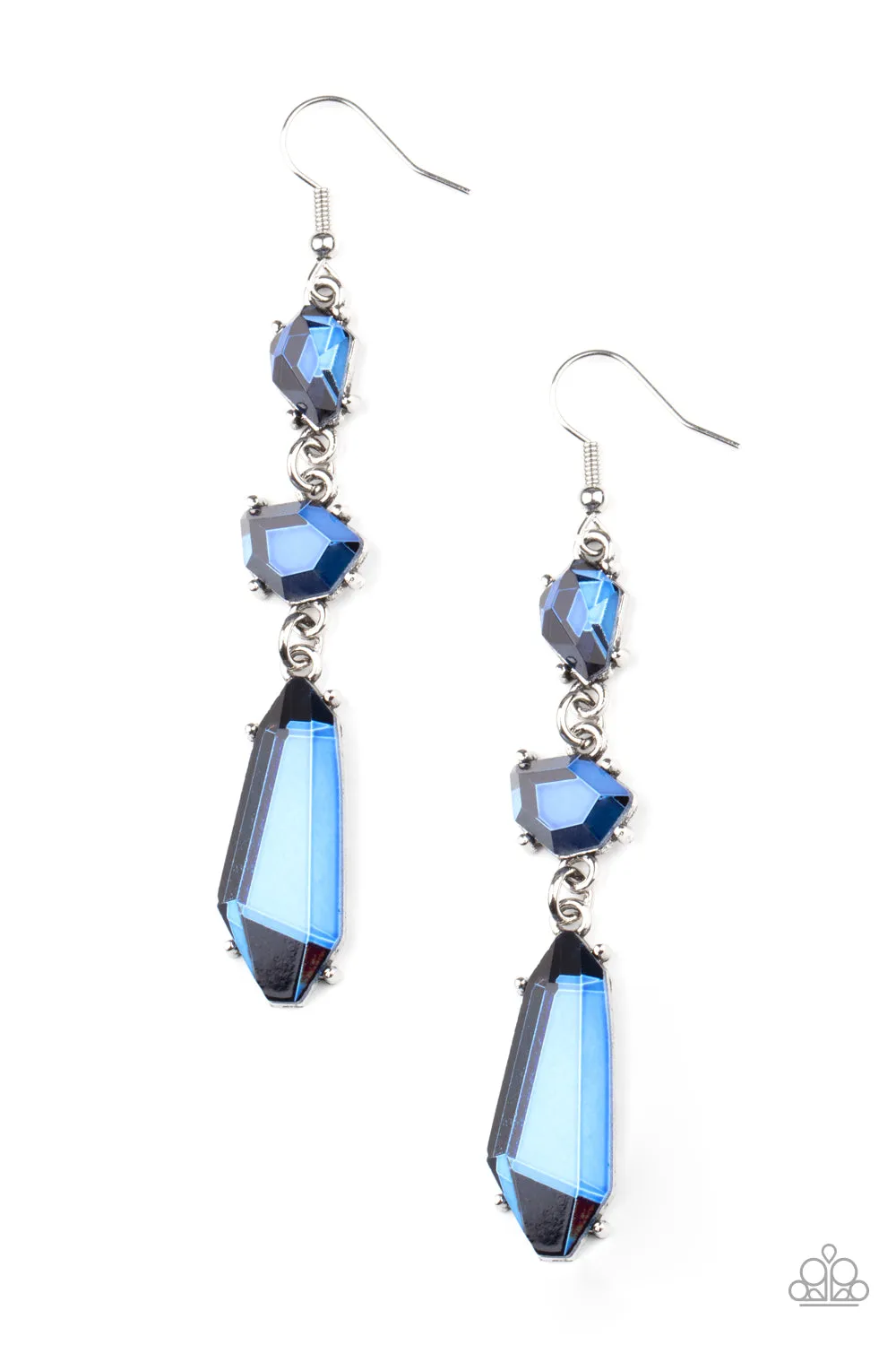 Paparazzi Earrings ~ Sophisticated Smolder - Blue