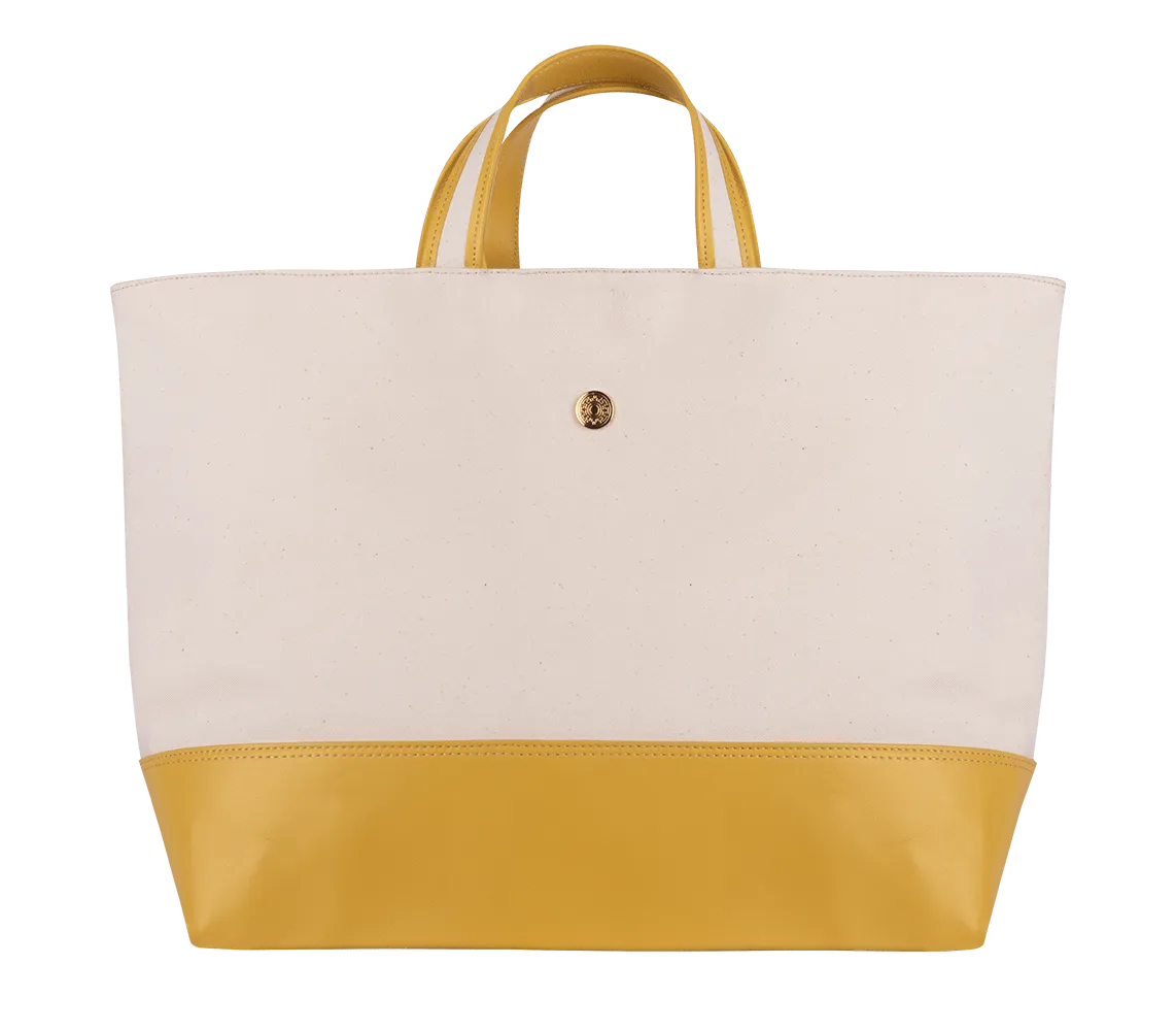 Patmos Leather & Canvas Tote Bag