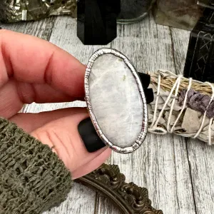 Rainbow Moonstone Ring Silver Size 10 / Foxlark Collection