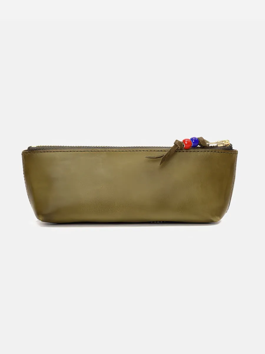 Retro Handmade Leather Pen Bag