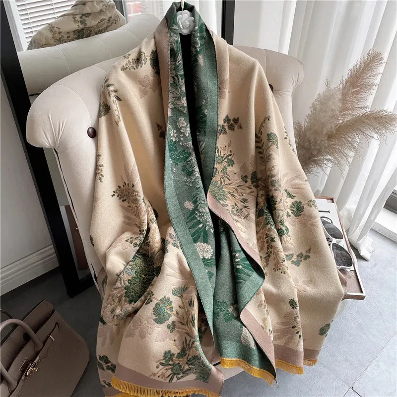 Smooth and Light Elegant Floral Shawl and Scarf Collection