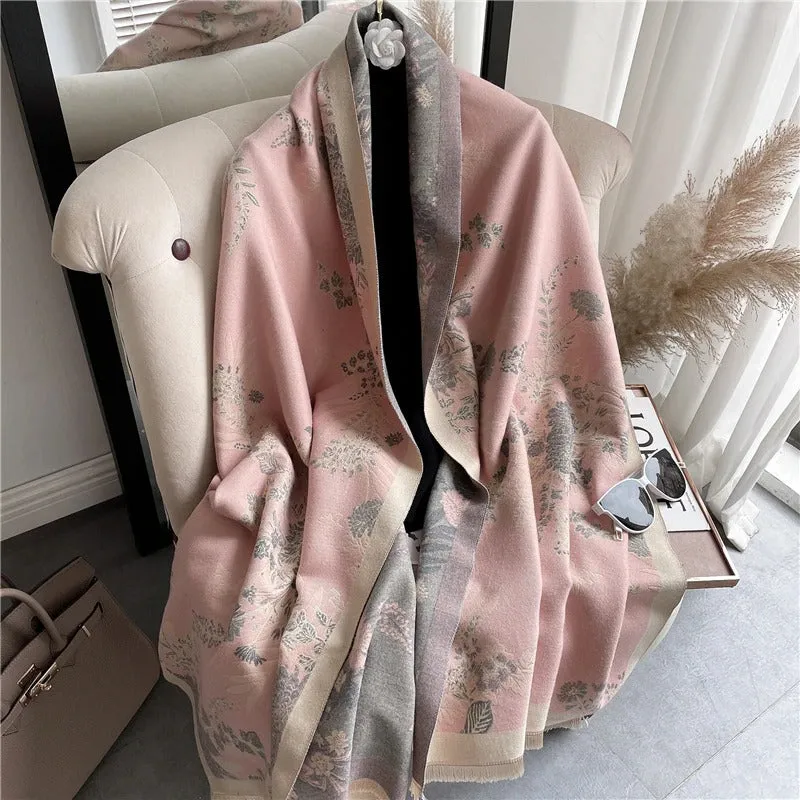 Smooth and Light Elegant Floral Shawl and Scarf Collection