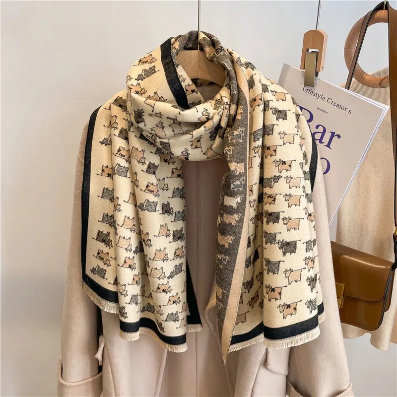 Smooth and Light Elegant Floral Shawl and Scarf Collection