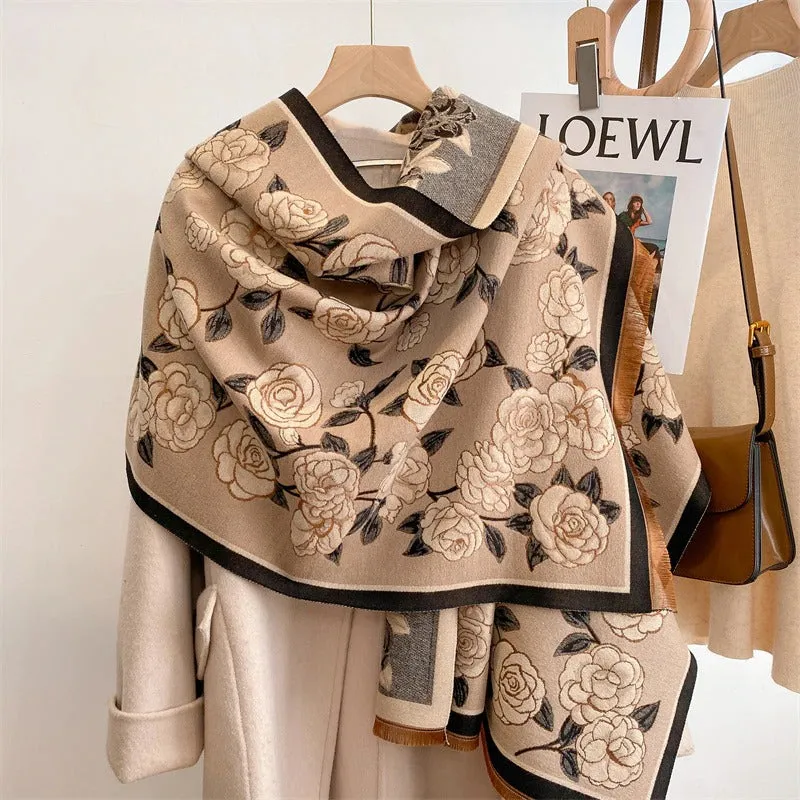 Smooth and Light Elegant Floral Shawl and Scarf Collection