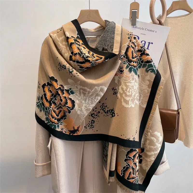 Smooth and Light Elegant Floral Shawl and Scarf Collection