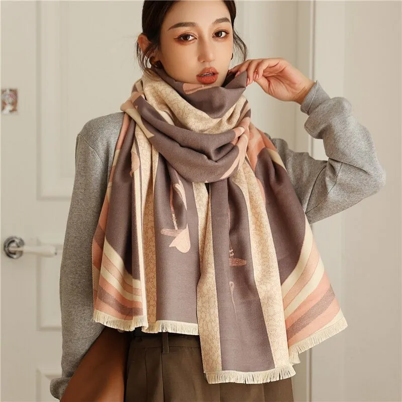 Smooth and Light Elegant Floral Shawl and Scarf Collection