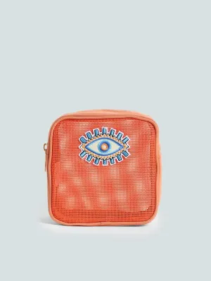 Studiowest Evil Eye Orange Mesh Pouch