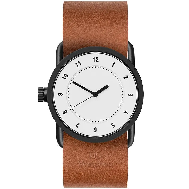 TID No.1 White Dial / Natural Leather Strap / Black Buckle