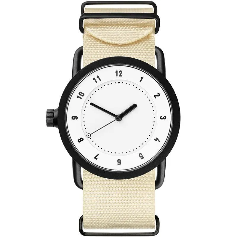 TID No.1 White Dial / Natural Leather Strap / Black Buckle