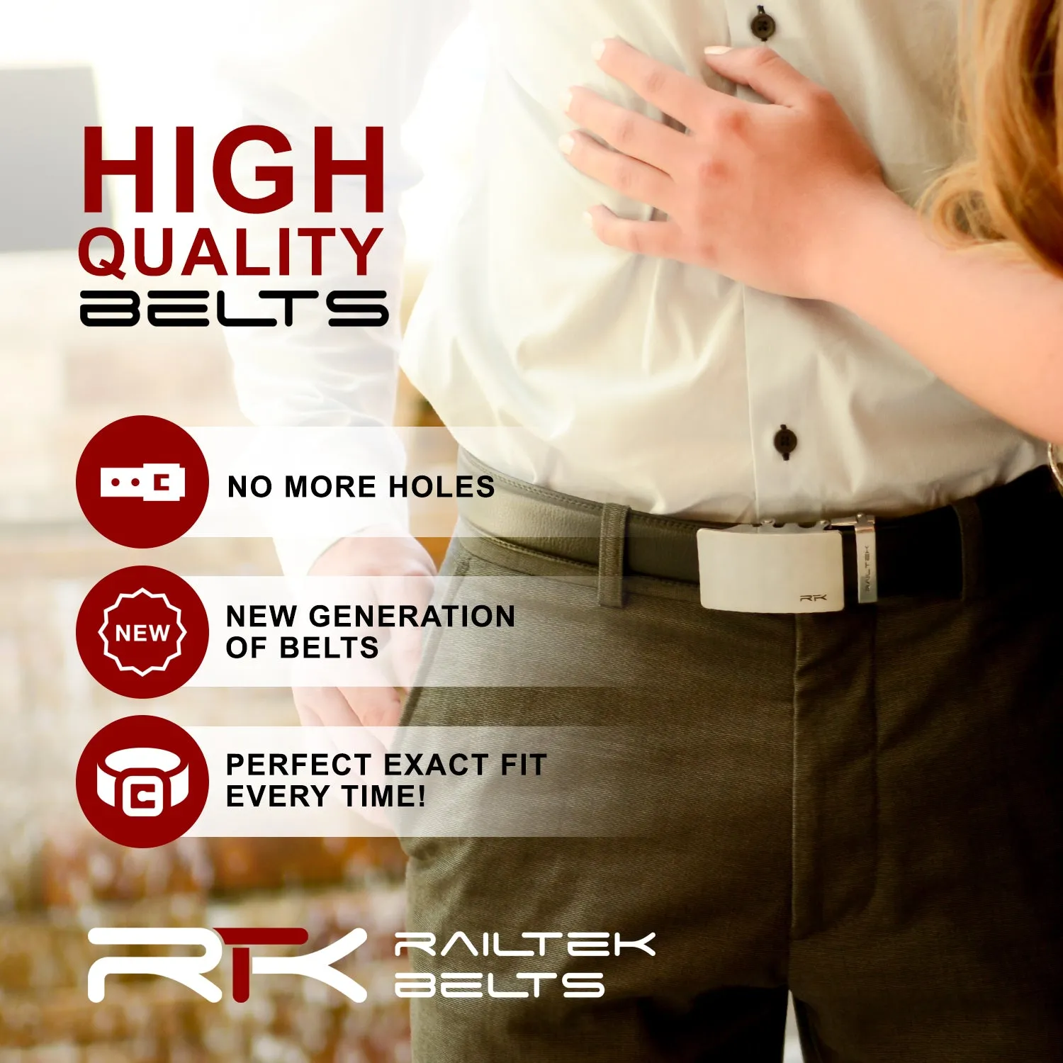 Traditional Open Gold Railtek™ Belt