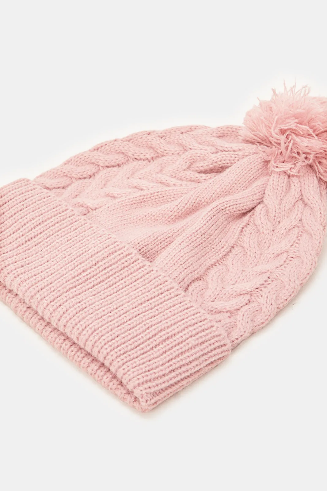 Women Pink Textured Embellished Scarf Set (2 Piece)